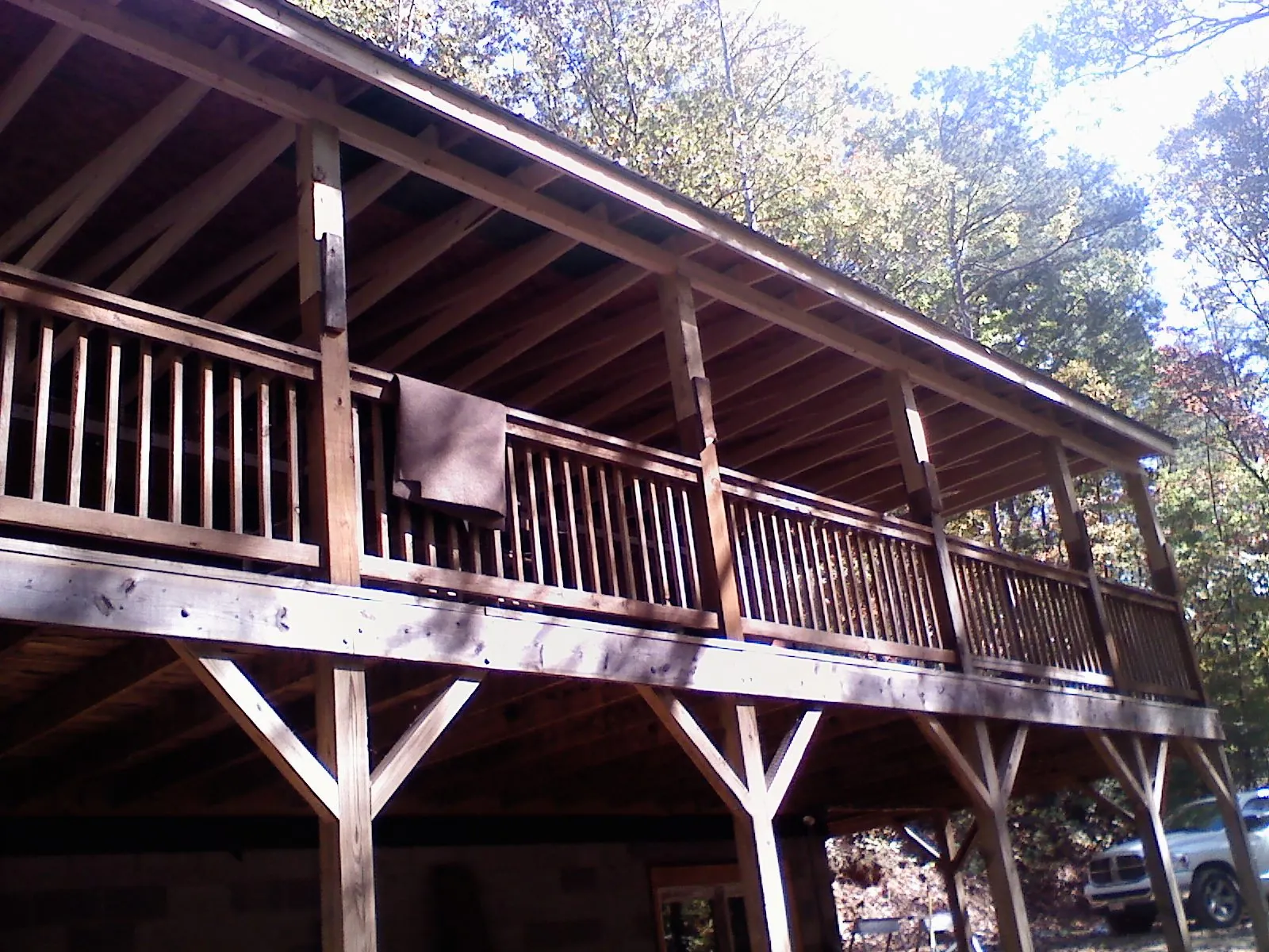 Timber framing under a new elevated porch and deck — Roof Leak Repair in Kimberly by Roofing Brothers